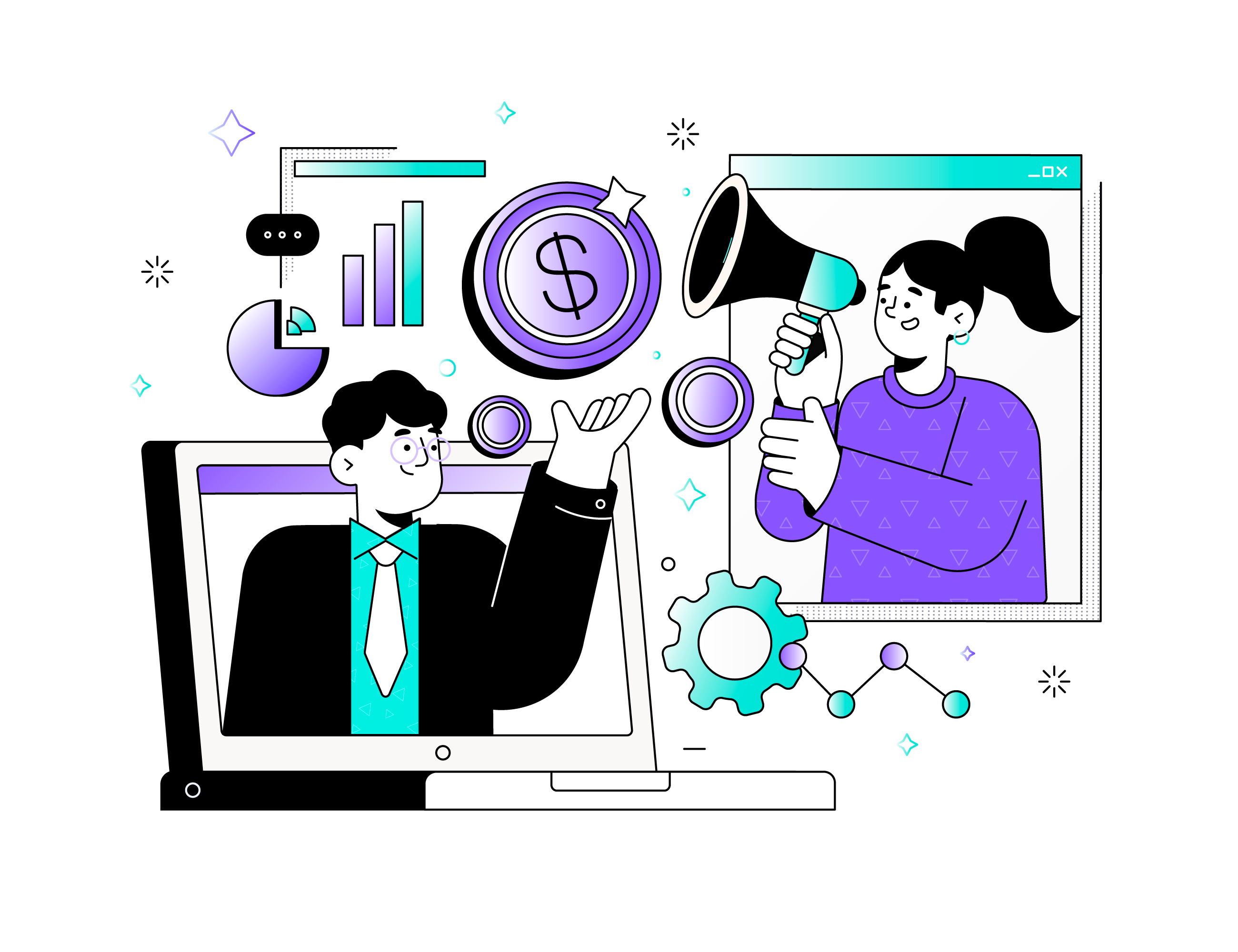 Newsroom and media coverage collage